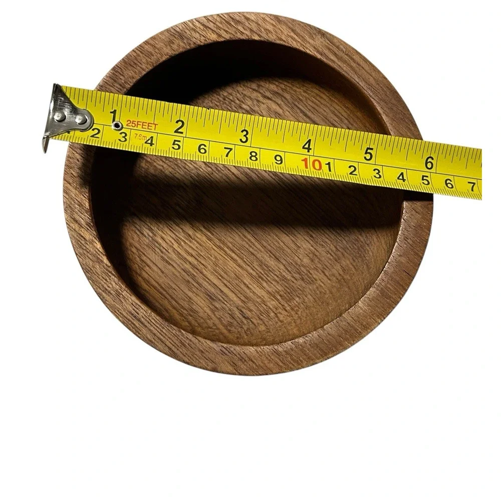 Vintage Teak Wood Mid-Century Salad Bowl Unique Shape Scandi Minimalist Boho MCM